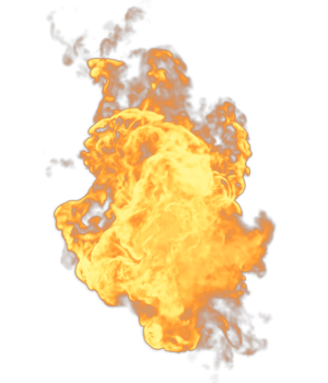 Fire flames isolated. 3d render png