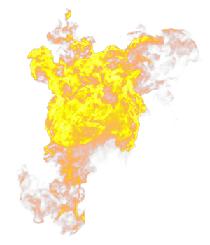 Fire flames isolated. 3d render png
