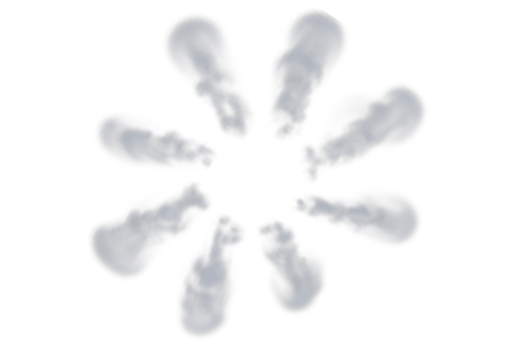 Fog motion blured isolated. 3d render png