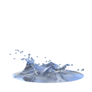 Water splash isolated. 3d render png
