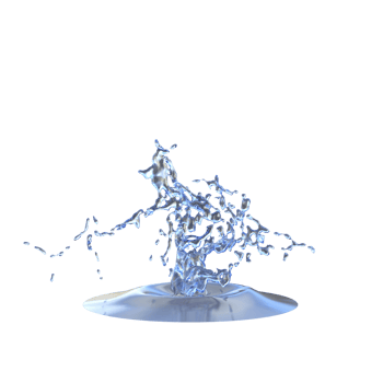 Water splash isolated. 3d render png