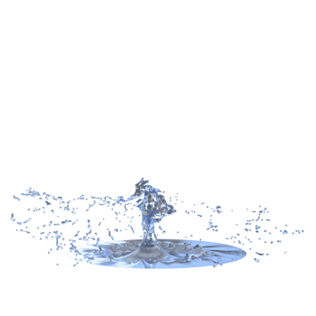 Water splash isolated. 3d render png