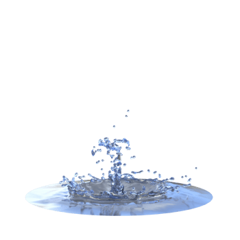 Water splash isolated. 3d render png