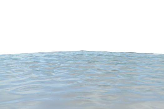 Water ripples surface isolated. 3d render png