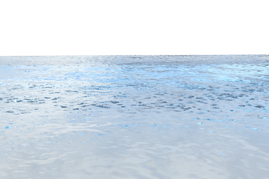 Water ripples surface isolated. 3d render png