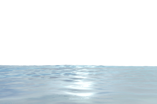 Water ripples surface isolated. 3d render png