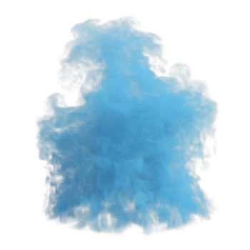 Smoke color explosion isolated. 3d render png