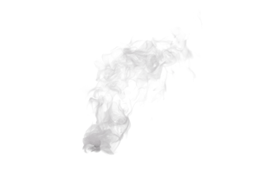 Steam and Smoke isolated. 3d render png