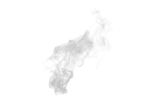Steam and Smoke isolated. 3d render png