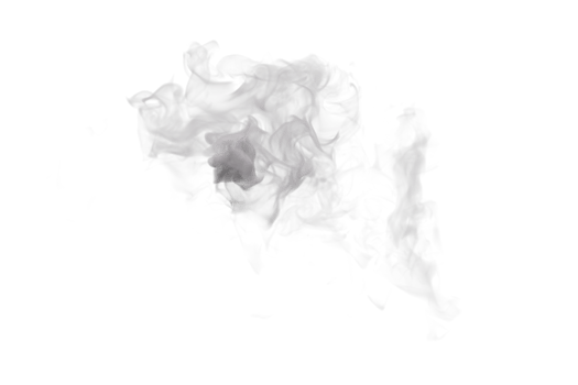 Steam and Smoke isolated. 3d render png