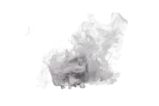 Steam and Smoke isolated. 3d render png