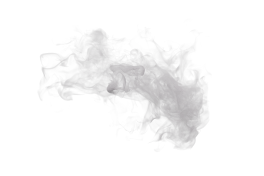 Steam and Smoke isolated. 3d render png
