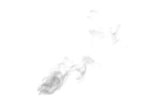 Steam and Smoke isolated. 3d render png