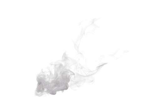 Steam and Smoke isolated. 3d render png