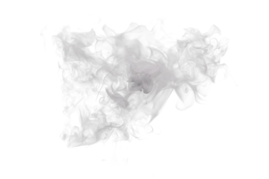 Steam and Smoke isolated. 3d render png