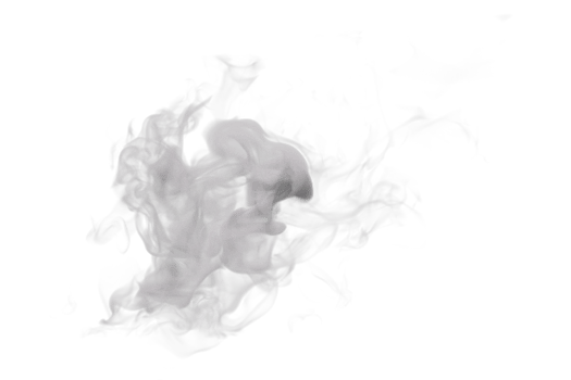 Steam and Smoke isolated. 3d render png