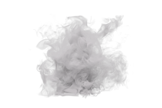 Steam and Smoke isolated. 3d render png