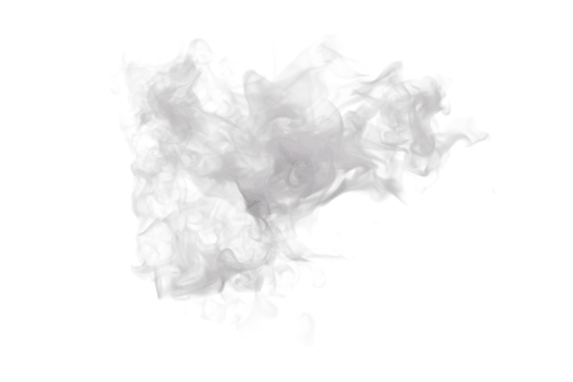 Steam and Smoke isolated. 3d render png