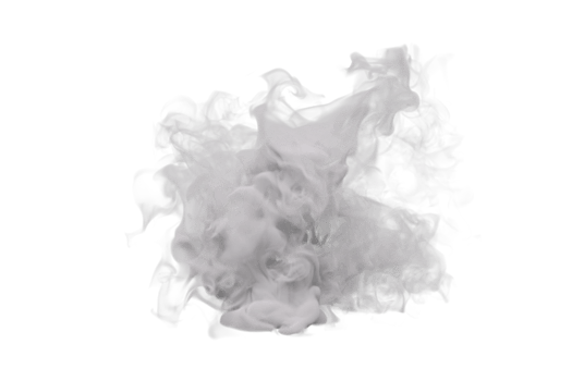 Steam and Smoke isolated. 3d render png