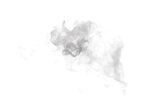 Steam and Smoke isolated. 3d render png