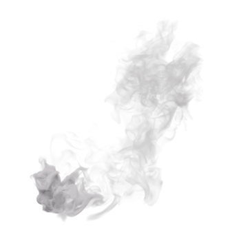 Steam and Smoke isolated. 3d render png