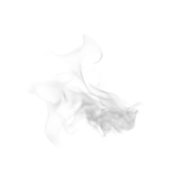 Steam and Smoke isolated. 3d render png