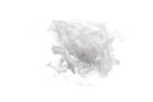 Steam and Smoke isolated. 3d render png