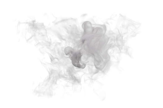 Steam and Smoke isolated. 3d render png