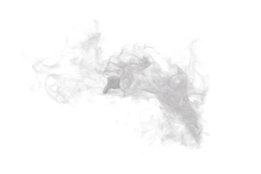 Steam and Smoke isolated. 3d render png