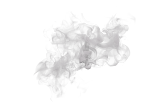 Steam and Smoke isolated. 3d render png