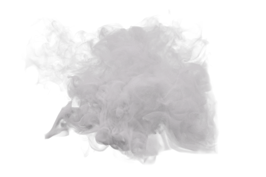 Steam and Smoke isolated. 3d render png