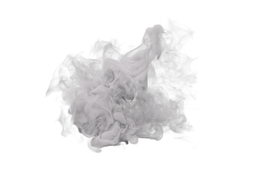 Steam and Smoke isolated. 3d render png