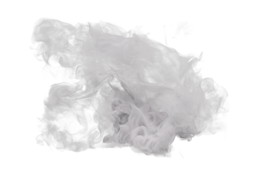 Steam and Smoke isolated. 3d render png