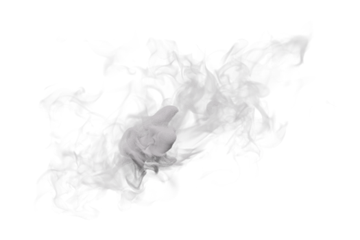 Steam and Smoke isolated. 3d render png