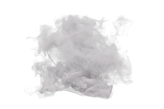 Steam and Smoke isolated. 3d render png