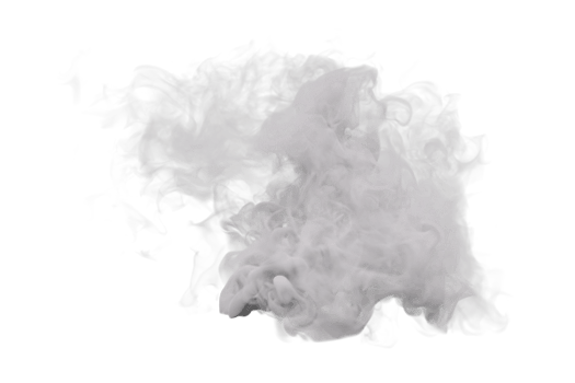 Steam and Smoke isolated. 3d render png