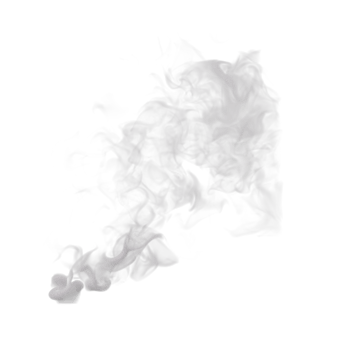 Steam and Smoke isolated. 3d render png