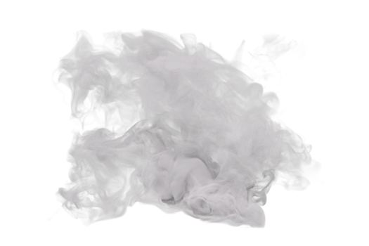 Steam and Smoke isolated. 3d render png