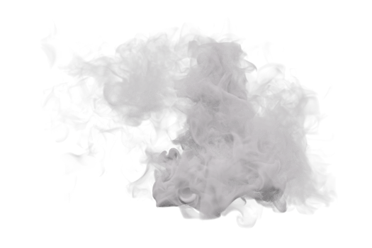 Steam and Smoke isolated. 3d render png