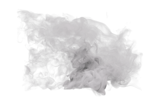 Steam and Smoke isolated. 3d render png