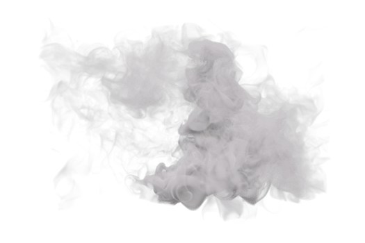 Steam and Smoke isolated. 3d render png