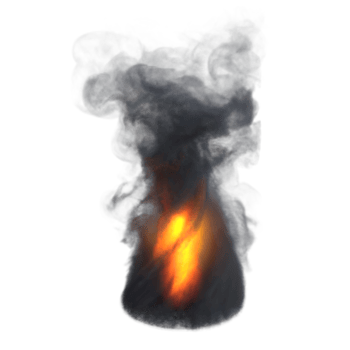 Magus effect isolated. 3d render png