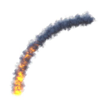 Smoke and flame effect isolated. 3d render png
