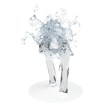 Water droplet splash isolated. 3d render png
