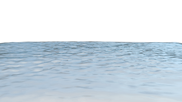 Water wave surface ripples isolated. 3d render png