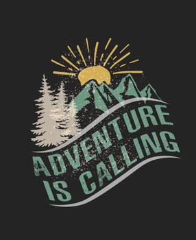 Adventure t shirt template design. vector