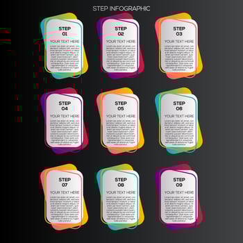 Premium Vector Gradient infographic steps template