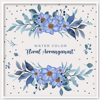 Premium Vector Beautiful floral watercolor arrangement