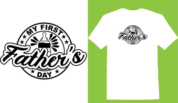 Father's Day SVG, Dad Svg, Baby Bottle T-shirt vector