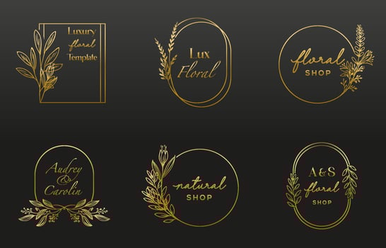 Luxury logo collection for branding vector